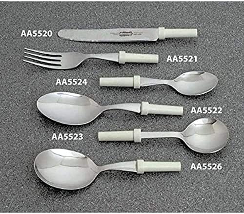Homecraft Kings Standard Knife, Cutlery Utensils with Plastic Spigots, Blade can be Angled, Fits on Chosen Handle, Interchangeable Silverware, Eating Utensil for Elderly, Disabled, and Handicapped