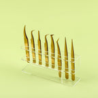 Acrylic Tweezers Holder, 8 Holes Tweezers Stand Display Organizer for Eyelash Extension Supplies Accessories Grafting Beauty Tools (8 Holes Transparent)