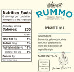 Rummo Gluten Free Spaghetti Pasta N.3 - Corn & Rice Pasta Noodles, GF Spaghetti, Thin Pasta Noodles, Italian Pasta - 12 Ounce (Pack of 1)