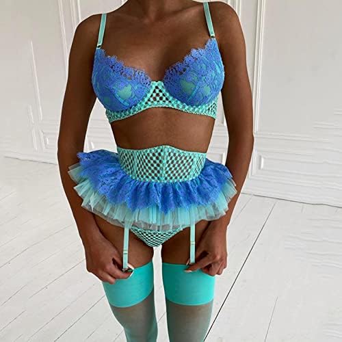 Women'S Lingerie Sets Transparent Mesh Lace Stitching Jacquard Craftsmanship Women'S Underwear Set