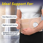 URIEL Abdominal Ostomy Belt Ostomy Supplies Stealth Support Belt Bag for Men Women, Comfortable for Post Operative Care After Surgery Size 3 (35.75'-40')