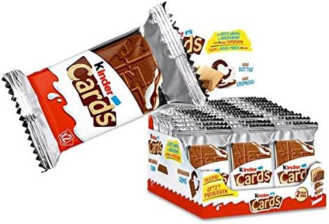 kinder cards chocolate wafers (30 pack of 2)