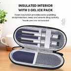 MOSLA Insulin Cooler Travel Case for Diabetic Organize Medication Insulated Cooling Bag with 2 Ice Packs for Insulin Pens and Other Diabetic Supplies
