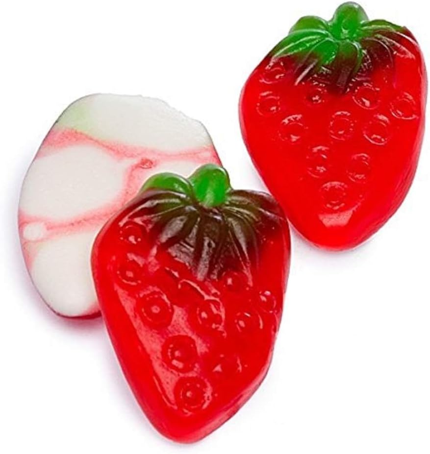 Gummi Strawberries with Cream 4.4 pound bulk strawberry gummy candy