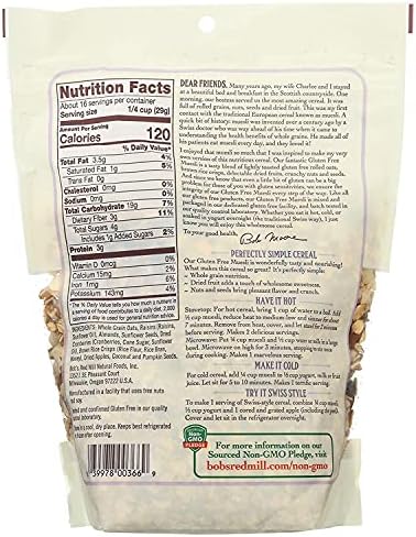 Bob's Red Mill Gluten Free Muesli Cereal, 16 OZ (Pack of 3)
