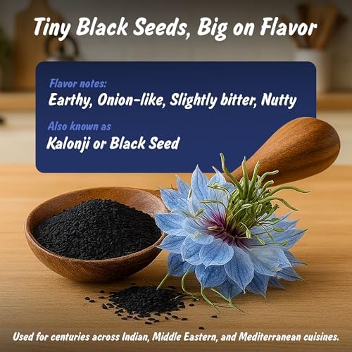 Spice Profile USDA Organic Nigella Seeds, Lab Tested for Heavy Metals, Resealable 4 oz Pouch, Kalonji, Semillas de Nigella