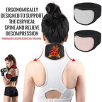 Magnetic Neck Brace, Soft Neck Brace with 5 Magnets Adjustable Self Heating Neck Support for Neck Pain Relief, 2 Pcs