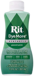 Rit DyeMore Single Bottle 7 Oz. Synthetic Liquid Fiber Dye for Clothing, Décor, and Crafts – Peacock Green