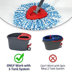 Spin Mop Replacement Head Base Compatible with Oceda EasyWring 1-Tank System Mop Rotating Triangle Mop Head Cover Replacement Rotating Mop Base Plastic Base for Spin Mop Accessories