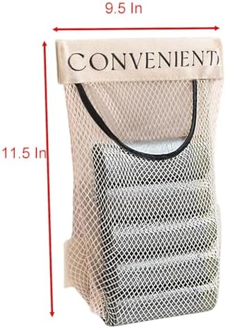 Stickable Storage Bag, 10 Pcs 11.5 In x 9.5 In Hanging Mesh Bags for Kitchen, Bathroom Garbage and Cloth Storage (10)