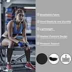 Calf Compression Sleeves for Men & Women (20-30mmhg) - Leg Compression Sleeve for Running, Cycling, Shin Splints Support, Relieve Legs Pain, Travel (One Pair)(Black,Large)