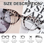 Reading Glasses for Women Men Retro Round Frame Blue Light Blocking Readers Computer Glasses with Spring Hinges