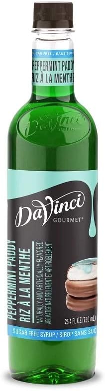 DaVinci Gourmet Sugar Free Peppermint Paddy Syrup, 750 mL Plastic Bottle