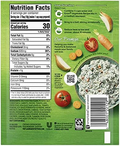 Knorr Recipe and Soup Mix 12 Count Vegetable For Soups, Sauces and Simple Meals No Artificial Flavors 1.4 oz