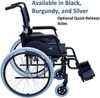 Karman Healthcare LT-980 24 lbs Ultra Light Wheelchair with Removable Footrest, Gen 2 - K Model