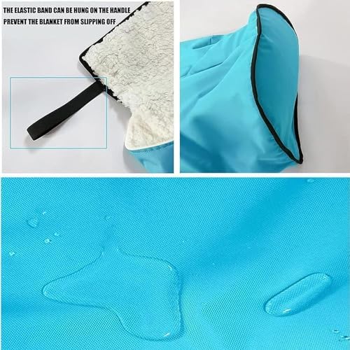 Winter Thicken Wheelchair Warmer Blanket for Adults, Waterproof Fleece Lined Wheelchair Cozy Cover with Zipper, Lap Blanket for Elderly, Warm Covers Leg and and Lower Body
