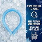 Neck Cooling Tube | Wearable Cooling Neck Wraps for Summer Heat I Hands Free Cold Pack | Reusable Cooler (Blue)
