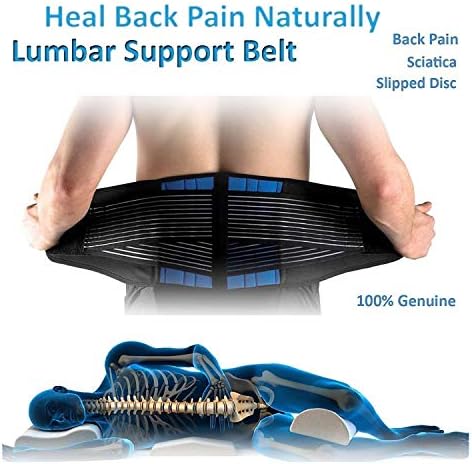 Deluxe Neoprene Double Pull Lumbar Lower Back Support Brace Exercise Belt Waist Trainer Belt