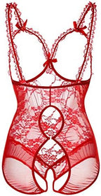 Plus Size Lingerie for Women Sexy Lingerie Bodysuit One-Piece Teddy Black