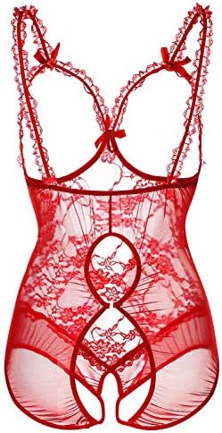 Plus Size Lingerie for Women Sexy Lingerie Bodysuit One-Piece Teddy Black
