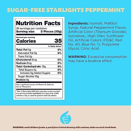 Sugar-Free Starlight Mints | 1-Pound Pack | Peppermint Hard Candy