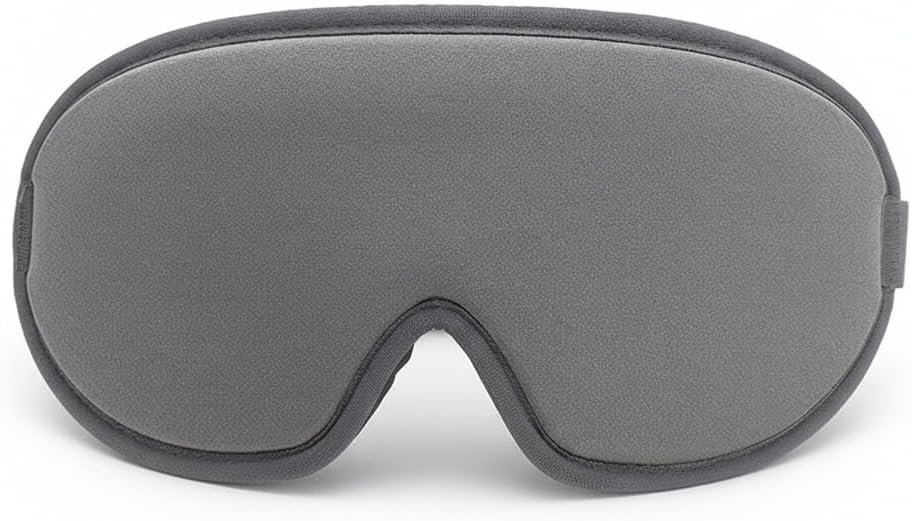 Comfortable Sleep Eye Mask, Lightweight Night Blindfold with Adjustable Strap for Travel,Home Use,Gray