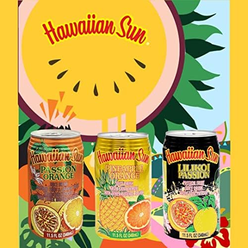 Hawaiian Sun, Luau Party Pack, Tropical Fruit Juice Drink, Variety Mix Flavor, Non Carbonated, RcTechDistro Bundle Box, 11.5 Fl Oz Per Can, Pack of 12 (Luau Party Pack 1)