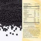 Bayep Edible Pearls for Cake Decorating 4mm Black Sprinkles for Cookies, Baking, Ice Cream, Cupcake Topper Pearl Sprinkles Perfect for Wedding Party Valentines Christmas Holiday Supplies 3.52 Ounce