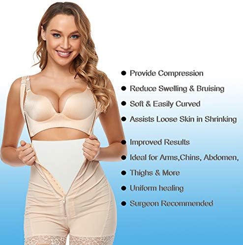 3 Pack Lipo Foam - Post Surgery Ab Board for Use with Post Liposuction Surgery Flattening Abdominal Compression Garments Liposuction Foam pads for Recovery 8"X11" (White)