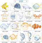 36Pcs Ocean Animal Cupcake Toppers Sea Animals Party Cupcake Sticks Ocean Animal Birthday Cake Picks Sea Theme Party Decorations for Under the Sea Baby Shower Supplies