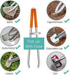 EJG 36" Long Trash & Garbage Picker Grabber, Lightweight Aluminium & Rustproof, Litter Pick Up Stick, Trash Tong, Reaching Assist Tool, Reacher Tool for Elderly, Garden Nabber Plogging (Orange)