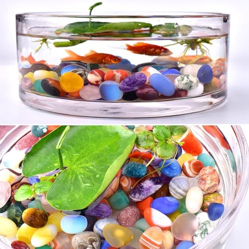 Sakura Agate Healing Crystal Stone Set - 24 Pieces, 0.6" Natural & Polished Stones for Healing, Meditation, Reiki, Chakra, Crafting & Decoration