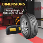 Parking Stopper for Garage Parking Aid 2 Pack Block, Car Truck Curb Floor Parking Lot Wheel Tire Stops Bumpers with Bolt Installation, Rubber Vehicles Aid Gadgets