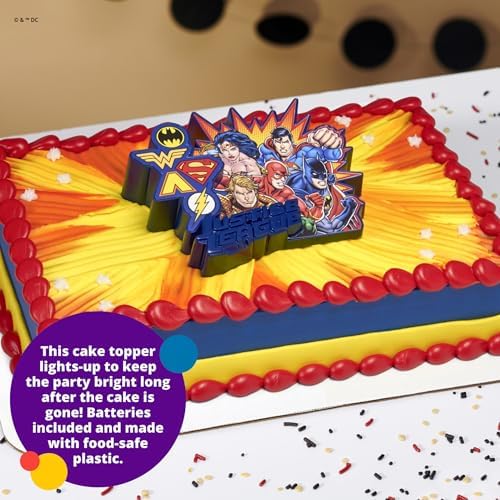 DecoPac Cake Decorating Justice League United Cake Topper For Birthdays and Special Occasions