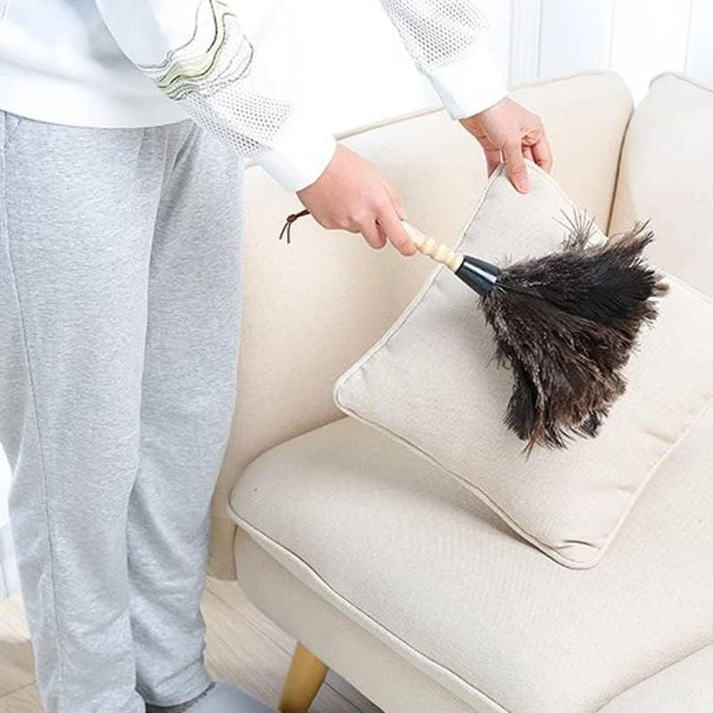 Anti-Static Ostrich Feather Fur Brush Duster Dust Cleaning Tool Wooden Handle Dusting Tools Feather Duster Dust Collector