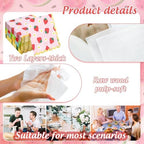 FYSUIMU 100 Pcs Fruit Foil Scalloped Napkin Strawberry Pineapple Paper Luncheon Napkin Disposable Dinner Dessert Napkin for Summer Baby Shower Birthday Party Supplies