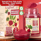 Natural Red Beet Powder - Kiigfood 8.8oz/250g Premium Red Food Coloring, Organic Beetroot Powder for Drinks, Cocktail, Smoothies, Christmas Baking - Vegan, Non-GMO, Gluten-Free