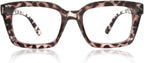 JiSoo Oversized Reading Glasses for Women, Stylish Designer Large Readers Oprah Style with Spring Hinge