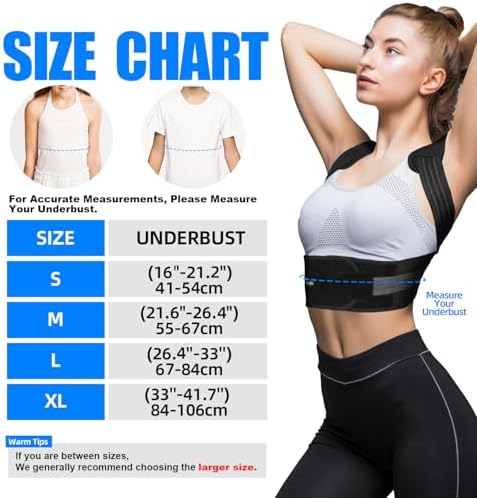 Posture Corrector for Women/Men/Kids, Adjustable Upper Back Brace for Back Pain Relief, Lightweight Posture Support Straightener for Teenagers Boys Girls to Improve Slouch, Prevent Humpback, L