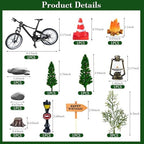 Knana 18Pcs Bicycle Cake Topper Bike Cake Decorations for Bicycle Themed Birthday Party Supplies