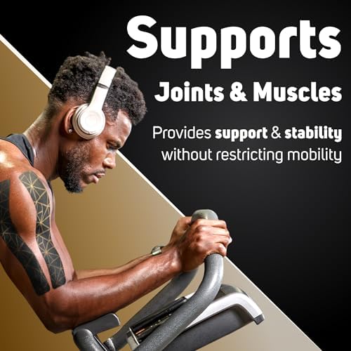 Care Science Waterproof Kinesiology Tape, Uncut 2 Rolls Copper Infused | Water Resistant Strips, Elastic Athletic Tape for Sports & Weightlifting, Muscle Strain Relief & Joint Support