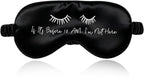 Funny Silk Eye Mask for Sleeping Travel Gifts Humorous Printed Eyes Cover for Him Her Nap Meditation Night Sleep Blindfold Elastic Strap Satin Nighttime Eyeshade Light Blocking Sleep Masks