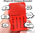 Racing Noisemaker with 16 Race Car Sounds and Effects, Pit Crew, Steering Wheel, Portable Electronic Sound Maker Race Car Themed Sound Board For Kids, Racing Birthday Noise Maker Toy Effects Gift