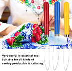 6PCs Button Hook, Wire Loop Button Hook Zipper Pull Assist Tool, Dressing Aids for Easy Button and Fastener, DIY Sewing Embroidery Tools for Arthritis with Wooden Handle