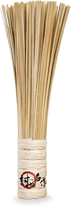 12-Inch Bamboo Wok Brush, Flat Brush, Kitchen Cleaning Brushes for Scrubbing and Cleaning Cooking Pots, Pans and Grilling Utensils (1 Pack)