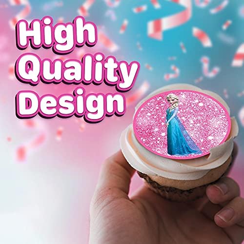 30 x Edible Cupcake Toppers Themed of Princess Collection of Edible Cake Decorations | Uncut Edible on Wafer Sheet