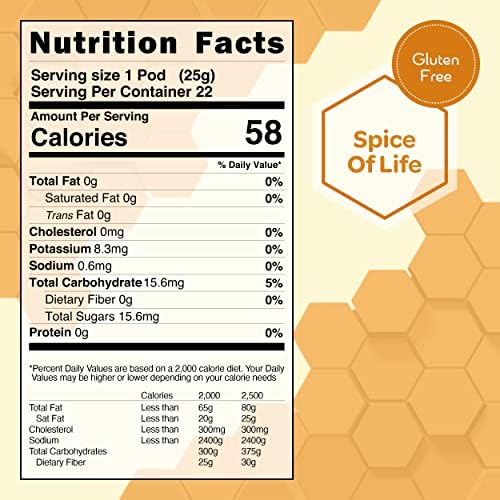 True Honey Chai Tea Pods - All Natural Organic Cinnamon, Clove, Coriander, Anise and Fennel - 22 Count