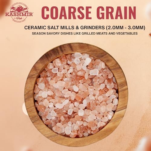 LA SALT CO Kashmir 2.5 Lbs Pink Himalayan Salt Jar, Coarse | 100% Pure, Food Grade with 84 Trace Minerals | Kosher Certified, Vegan, Non-GMO, & Cruelty-Free (Jar Style May Vary)