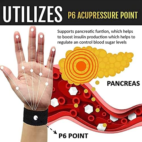 Weimax Sugar Control Wristband,Blood Sugar Control Wristband,Healthify Sugar Control Therapeutic Wristband for Everyone (J-2Pairs)