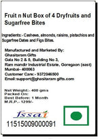 Ghasitaram Gifts Rakhi Gifts for Brothers Dryfruit - Fruit n Nut Box of 4 Dryfruits and Sugarfree Bites with 2 Pearl Rakhis